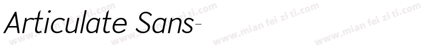 Articulate Sans字体转换